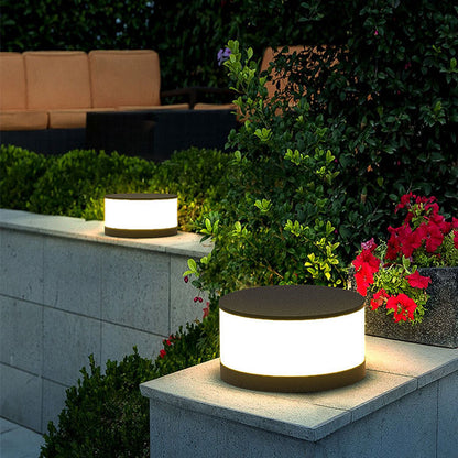 Solar Waterproof Round LED Lamp