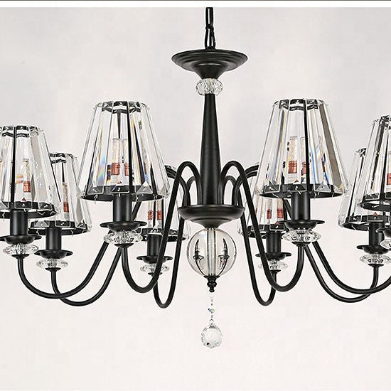 Black retro light bulb chandelier