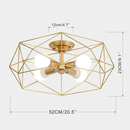 Golden irregular customizable chandelier