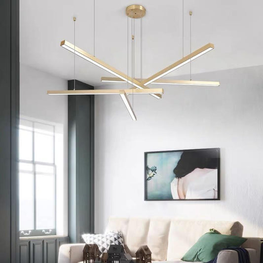 Irregular strip chandelier