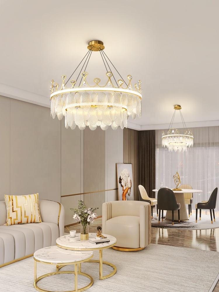 Golden Aristocratic Round Chandelier