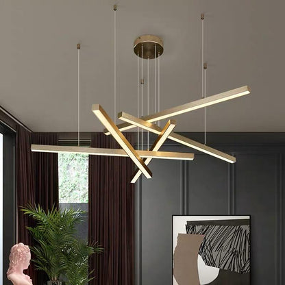 Irregular strip chandelier