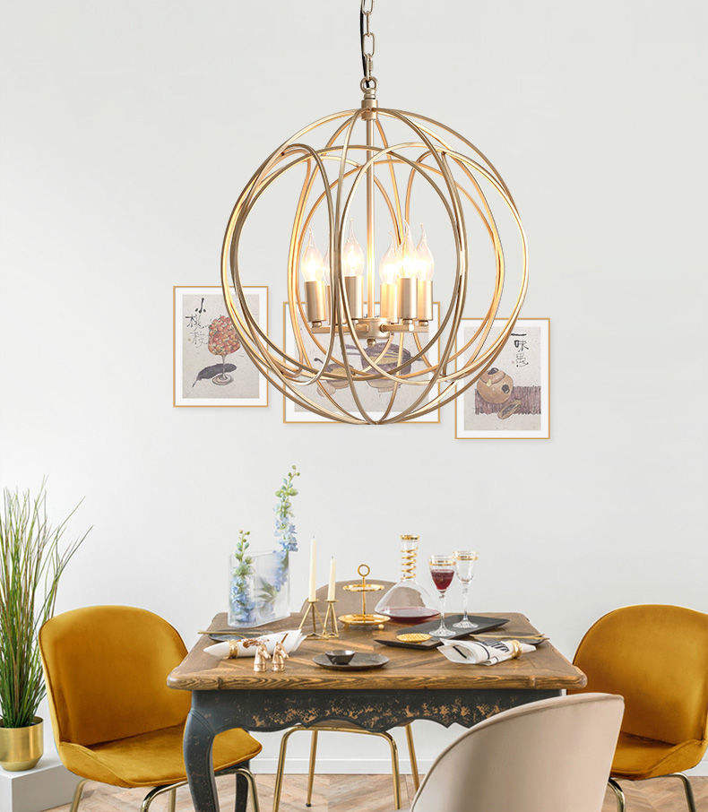 Birdcage Design Bulb Chandelier