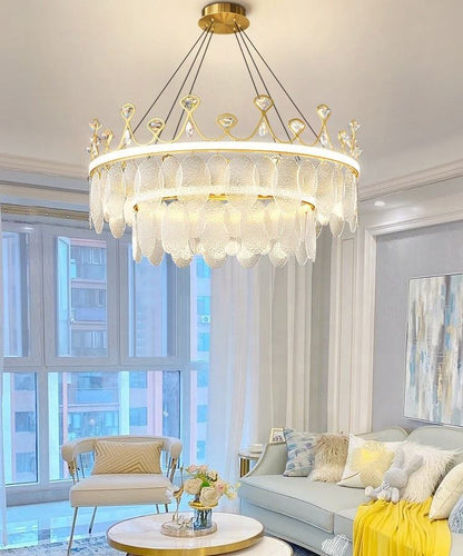 Golden Aristocratic Round Chandelier