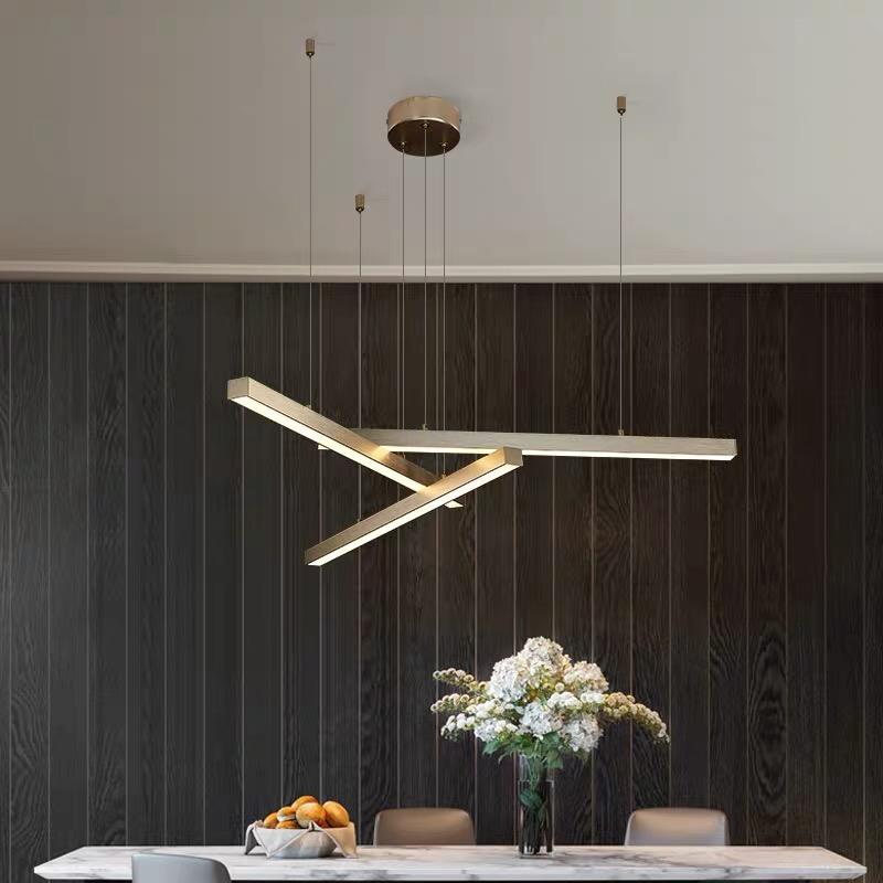 Irregular strip chandelier