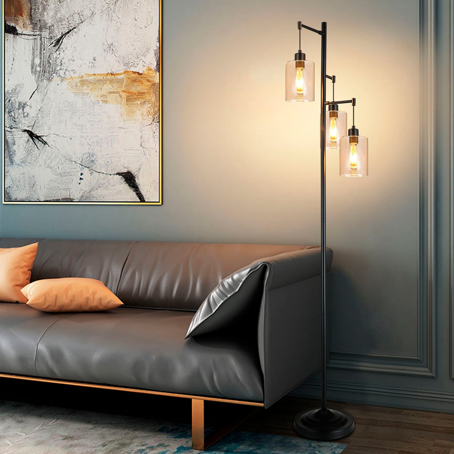 Teardrop Cage Floor Lamp