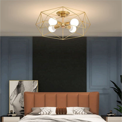 Golden irregular customizable chandelier