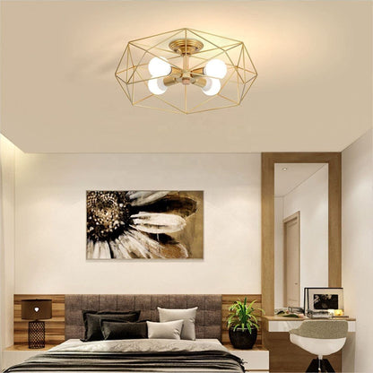 Golden irregular customizable chandelier