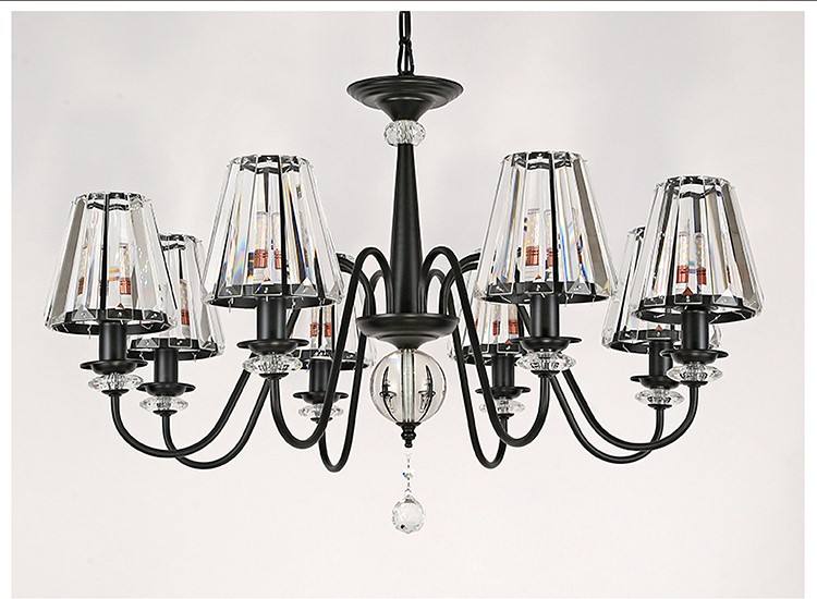 Black retro light bulb chandelier