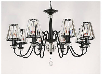 Black retro light bulb chandelier