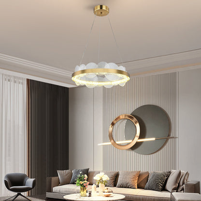 Metal Mesh Round Chandelier