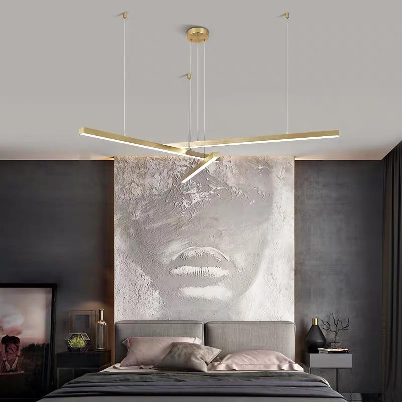 Irregular strip chandelier