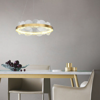 Metal Mesh Round Chandelier